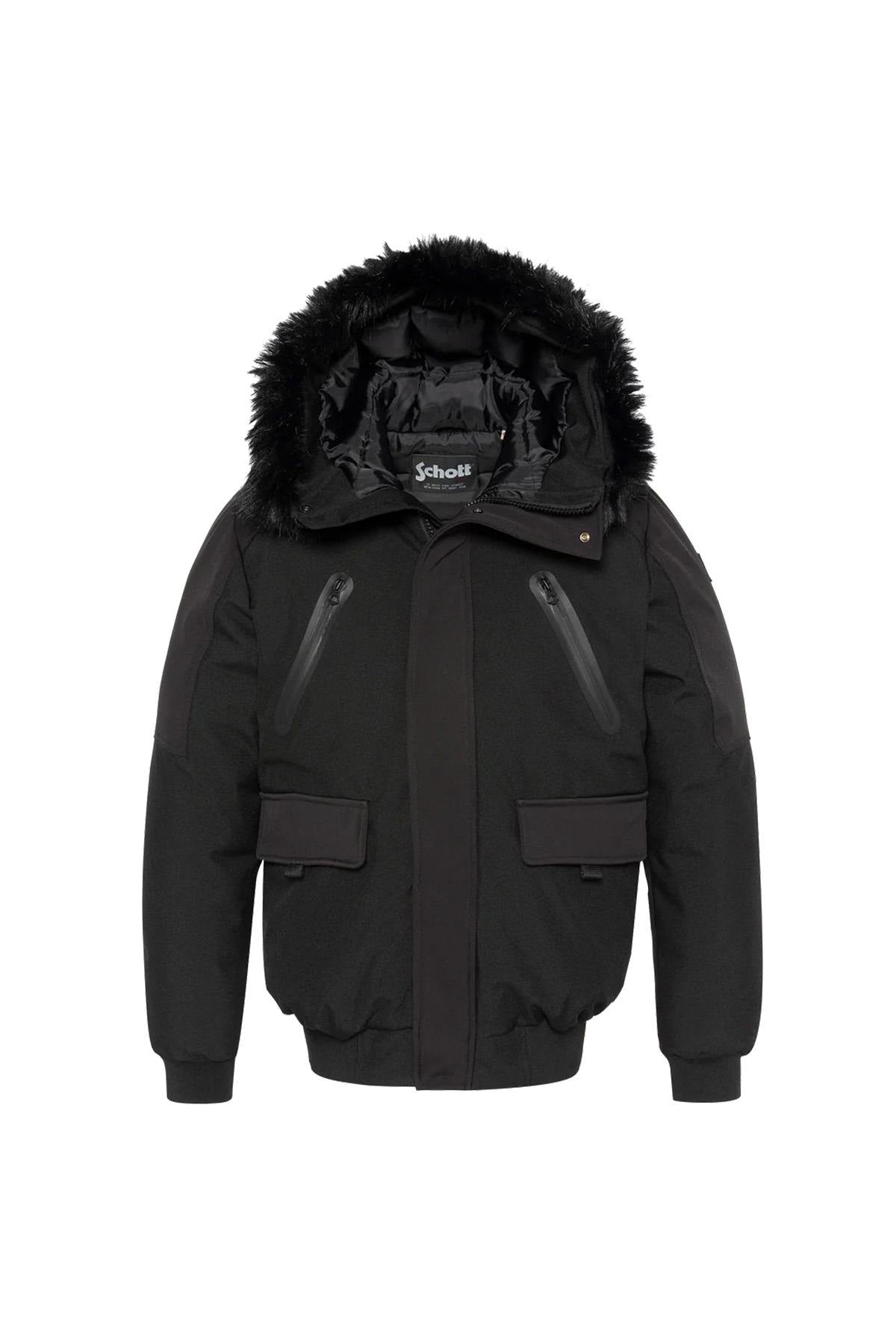 Black soft shell jacket with hood - Image n°6