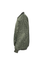 Bomber jacket type MA-1 green long oversize cut for women - Image n°7