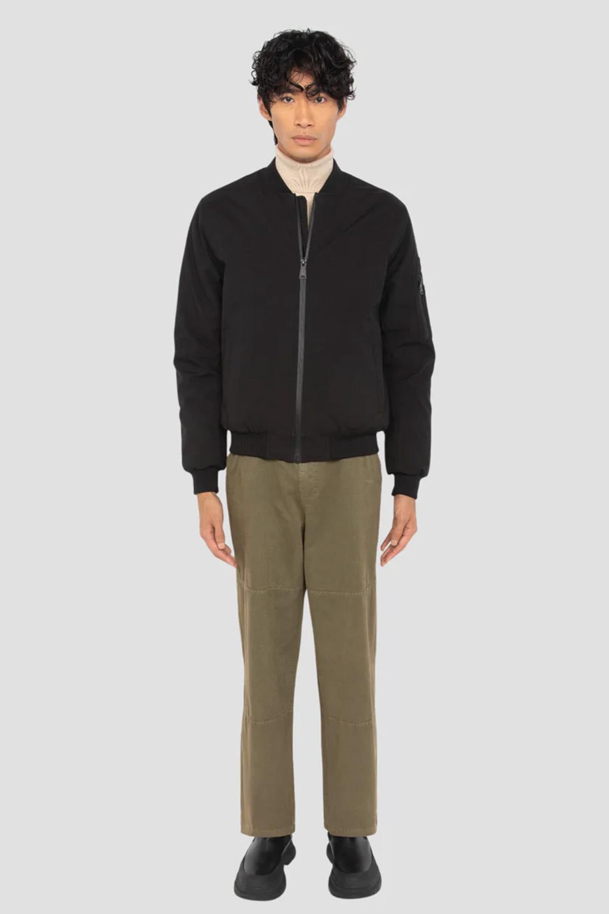 Lightweight black softshell bomber jacket - Image n°9