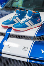 Shelby Blue Leather High Top Sneakers - Image n°1