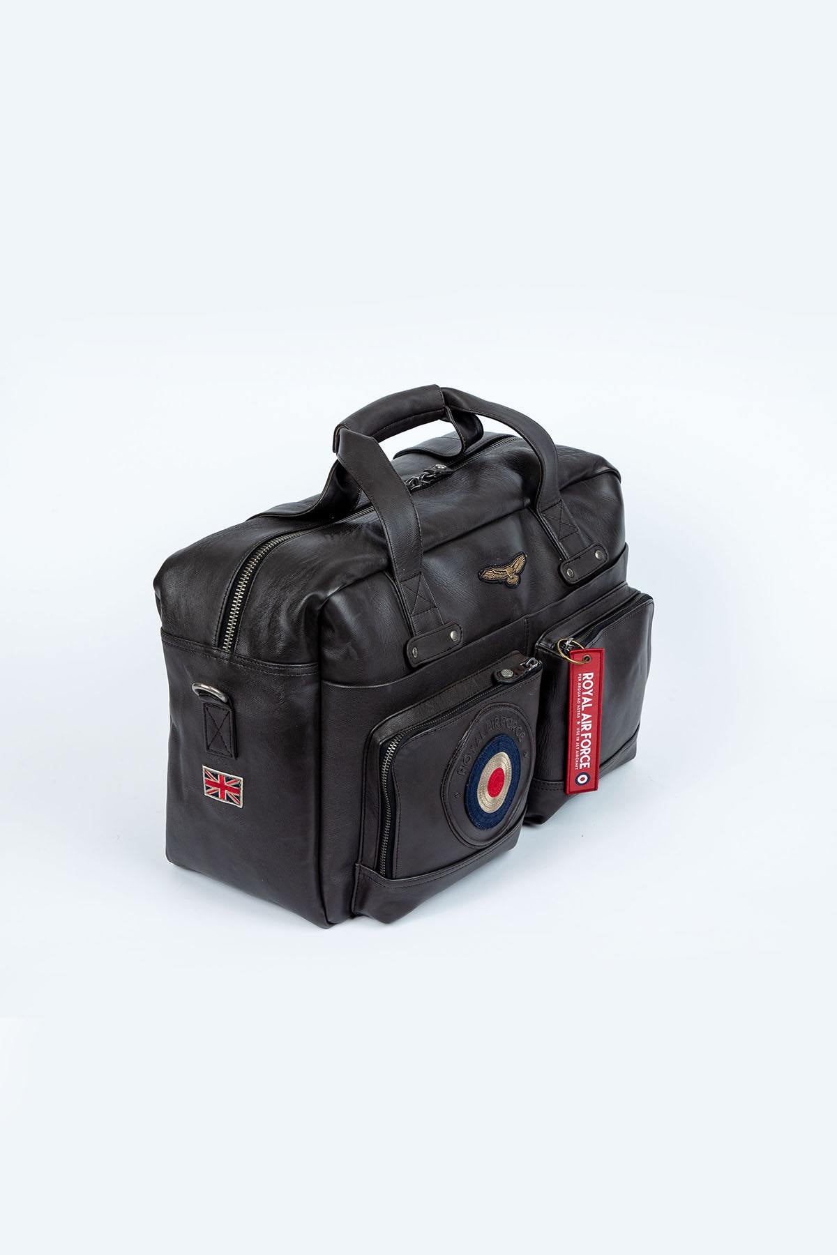 Royal Air Force Dark Brown Leather Travel Bag - Image n°3