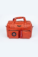 Royal Air Force orange leather travel bag - Image n°1