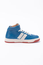 Shelby Blue Leather High Top Sneakers - Image n°3