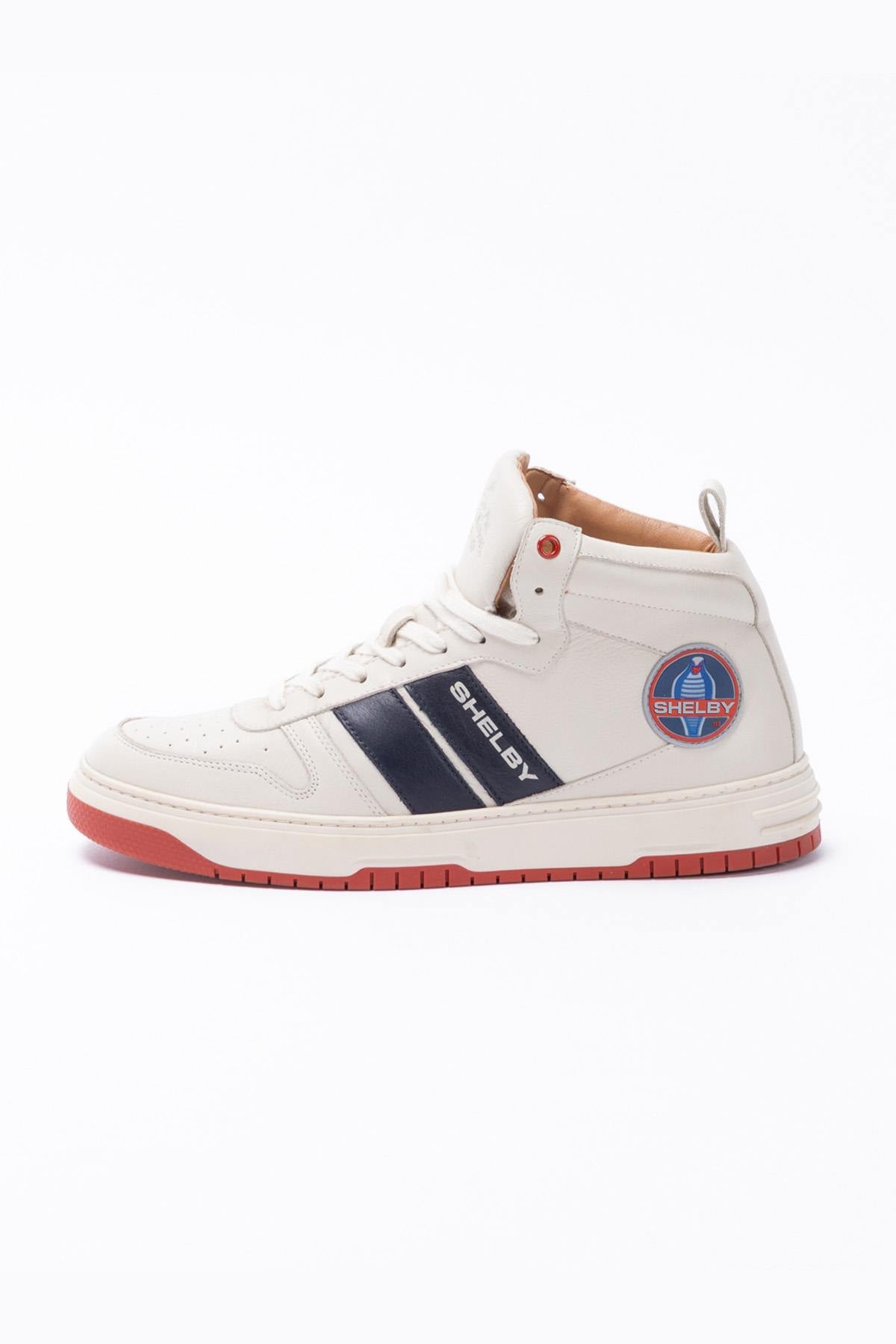 Shelby ecru leather high-top sneakers - Image n°4