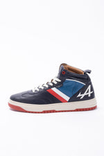 Alpine Navy Leather High-Top Sneakers - Image n°5