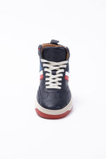 Alpine Navy Leather High-Top Sneakers - Image n°6