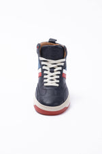 Alpine Navy Leather High-Top Sneakers - Image n°6