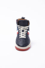 Alpine Navy Leather High-Top Sneakers - Image n°6
