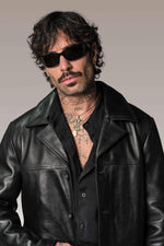 Stylish and sturdy black leather jacket - Image n°3
