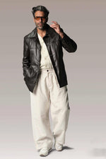 Stylish and sturdy brown leather jacket - Image n°2