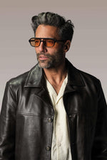 Stylish and sturdy brown leather jacket - Image n°3