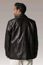 Stylish and sturdy brown leather jacket - Image n°4