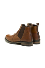 Cognac and brown leather chelsea boots - Image n°4