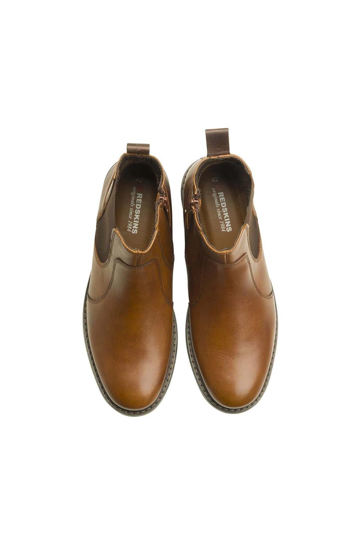 Cognac and brown leather chelsea boots - Image n°3