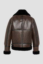 Schott's LC1259: black-and-brown shearling, vintage warmth for winter. - Image n°9