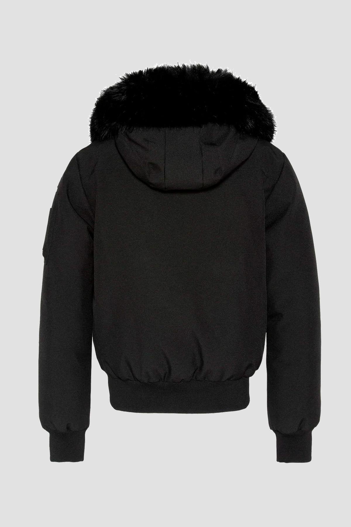 Short black snorkel jacket with hood - Image n°10