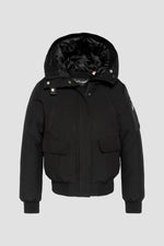 Short black snorkel jacket with hood - Image n°11