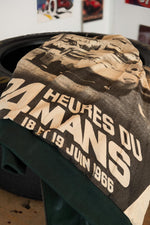 Green leather jacket with racing stripes - Image n°8