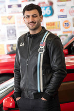 24h du Mans 66 black leather racing jacket - Image n°5