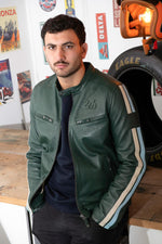 24H Le Mans sheep leather jacket in moss green. A racing legend. - Image n°10