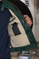 24H Le Mans sheep leather jacket in moss green. A racing legend. - Image n°6