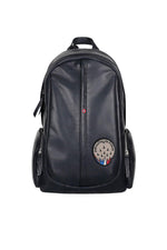 Patrouille de France navy blue leather backpack - Image n°2