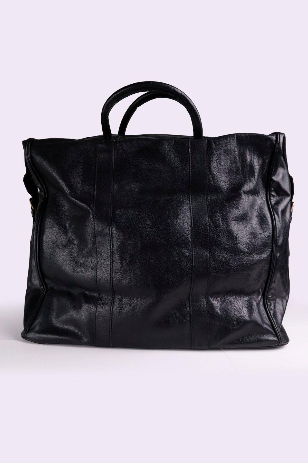 High-end black leather travel bag - Image n°6