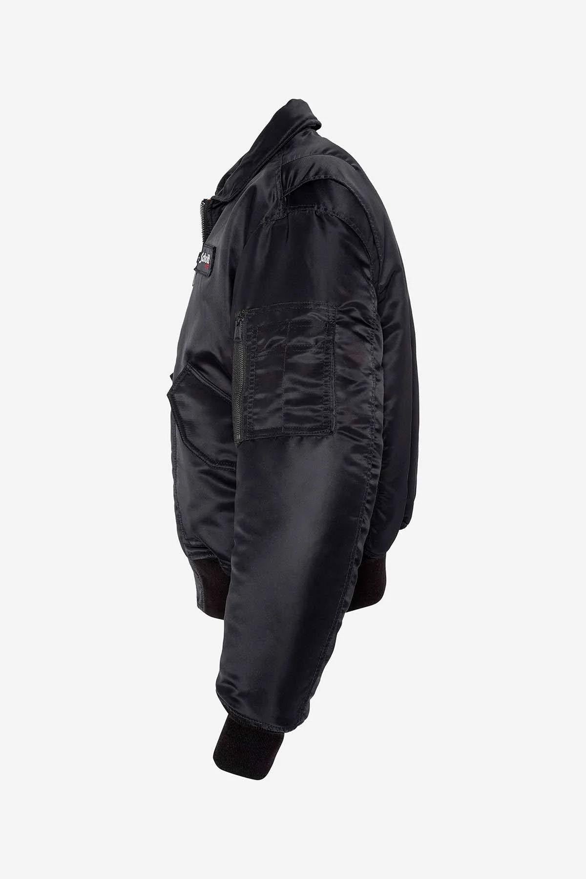 Men's black recycled nylon bomber jacket - Image n°8