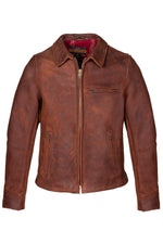 Brown oiled nubuck jacket, Made in USA - Image n°3
