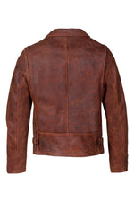 Brown oiled nubuck jacket, Made in USA - Image n°2