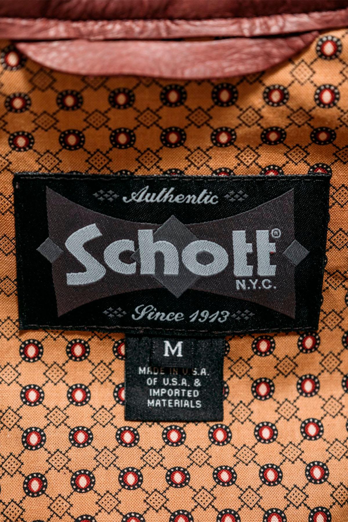 Wine red cowhide leather cafe racer jacket, Made in USA - Image n°7