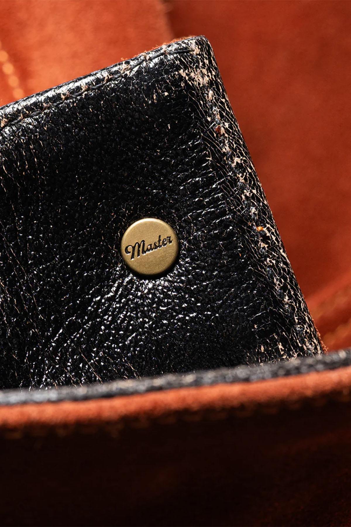 Copper-colored suede leather work jacket - Image n°7