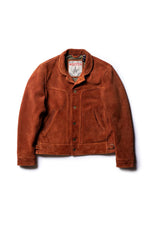 Sun-baked copperhide roughout cowhide, aged to perfection with flair. - Image n°3