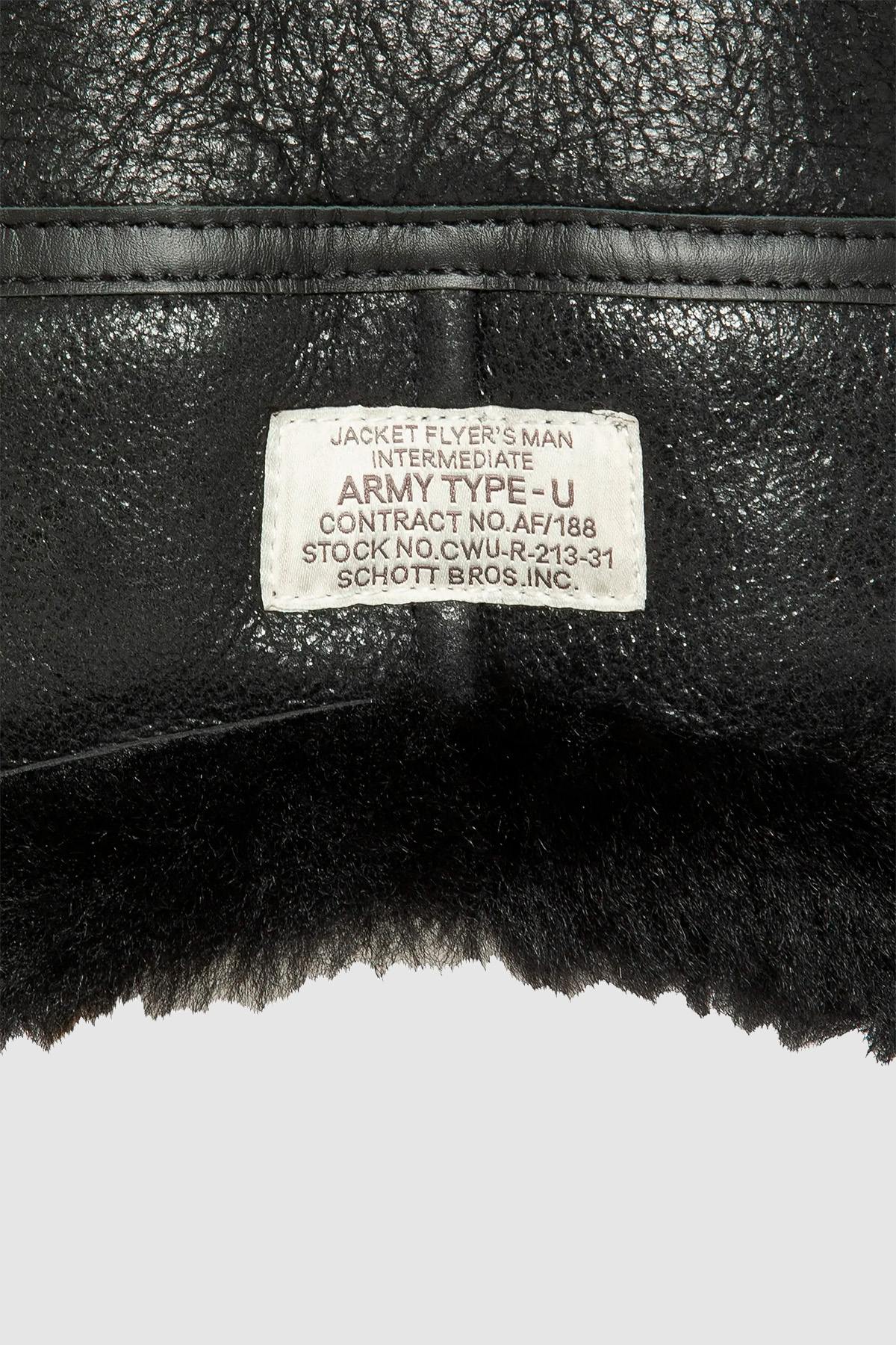 Black double-sided sheepskin hat - Image n°7