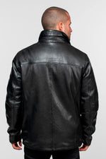 Long black lambskin jacket - Image n°2
