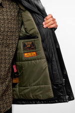 Long black lambskin jacket - Image n°7