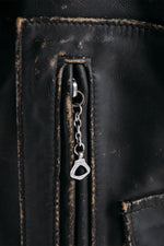 Vintage-style leather biker jacket, Made in the USA - Image n°5