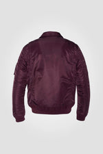 CWU dark burgundy bomber jacket in recycled nylon - Image n°2