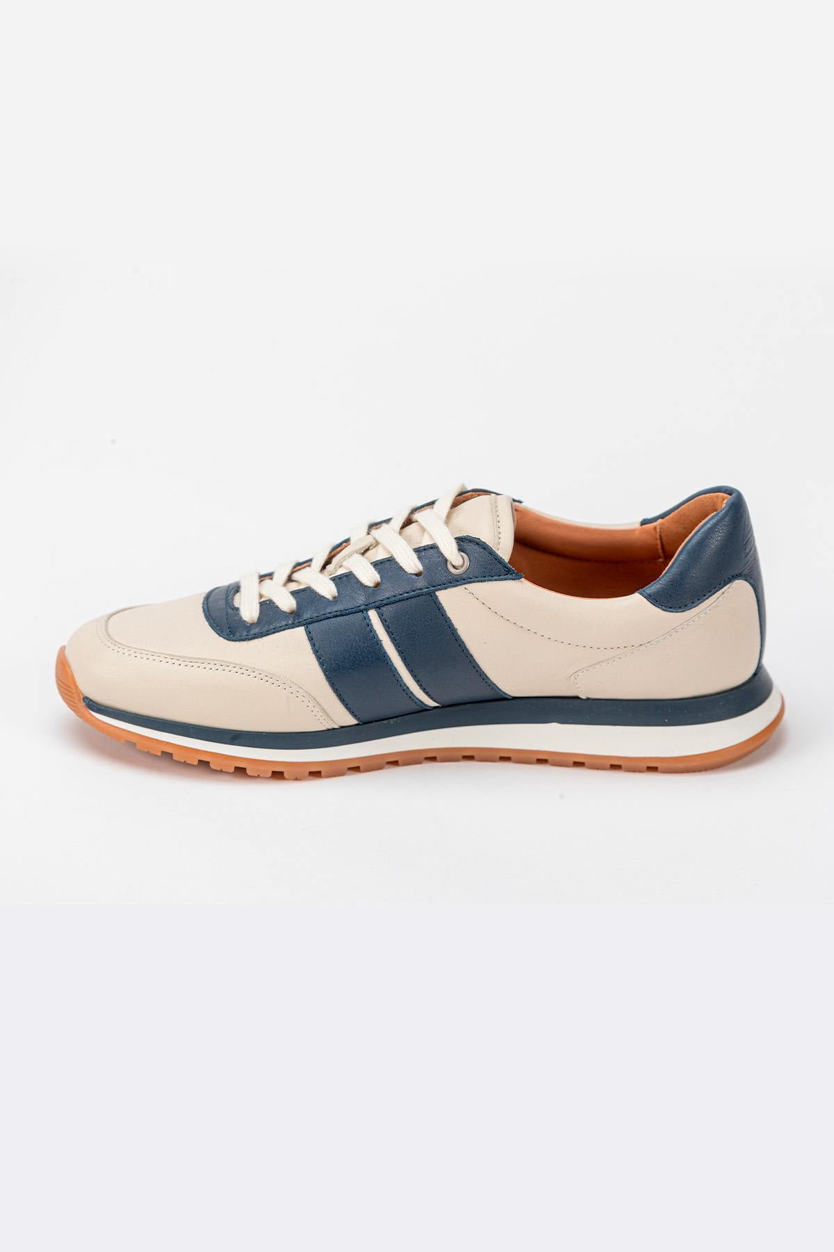 Shelby ecru leather sneakers - Image n°3