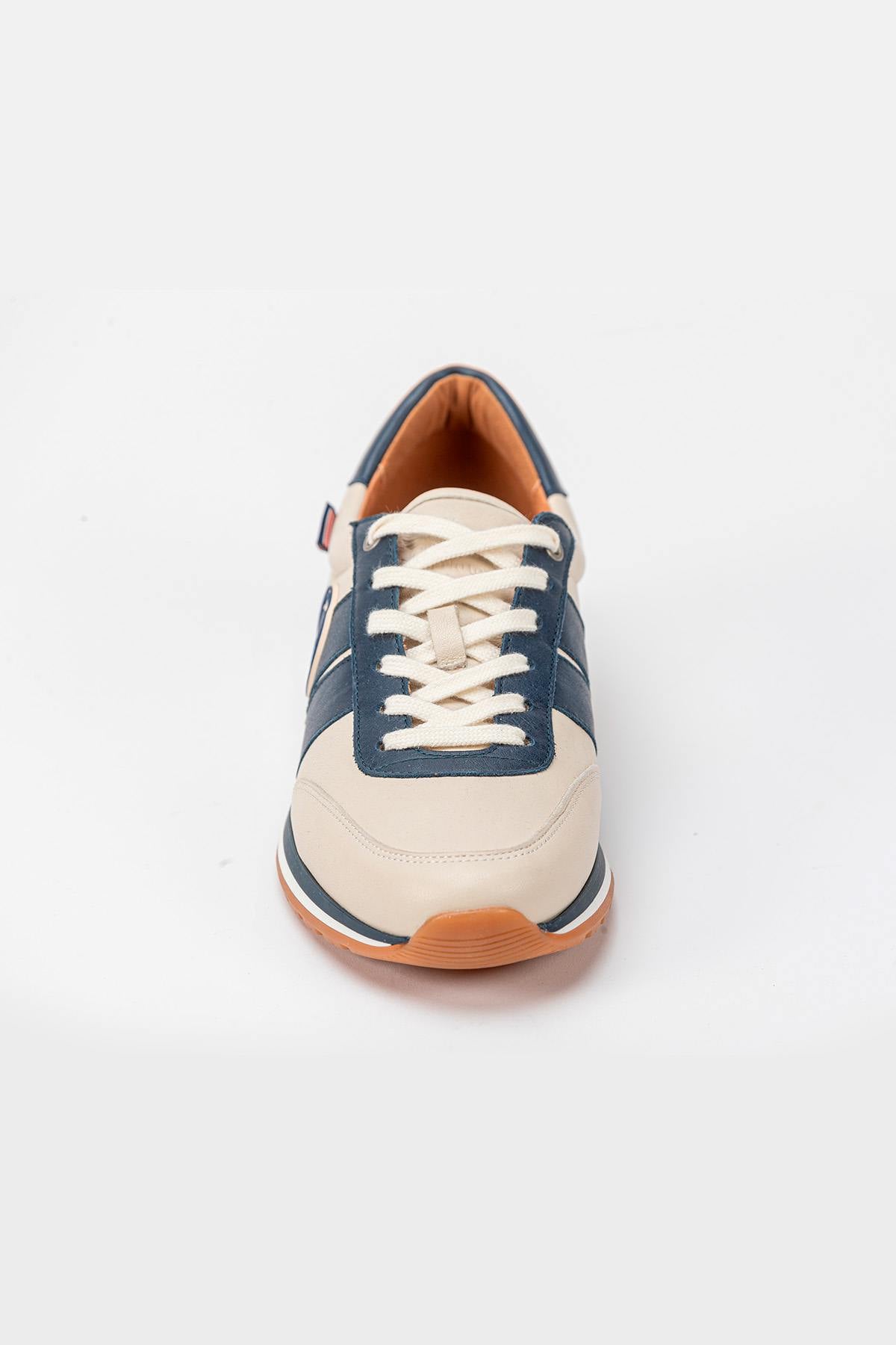 Shelby ecru leather sneakers - Image n°4