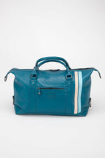 48-hour travel bag in blue mallard leather - Image n°2