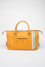48-hour travel bag in honey yellow leather - Image n°2