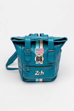 Mallard blue leather backpack, 24h Le Mans edition - Image n°4