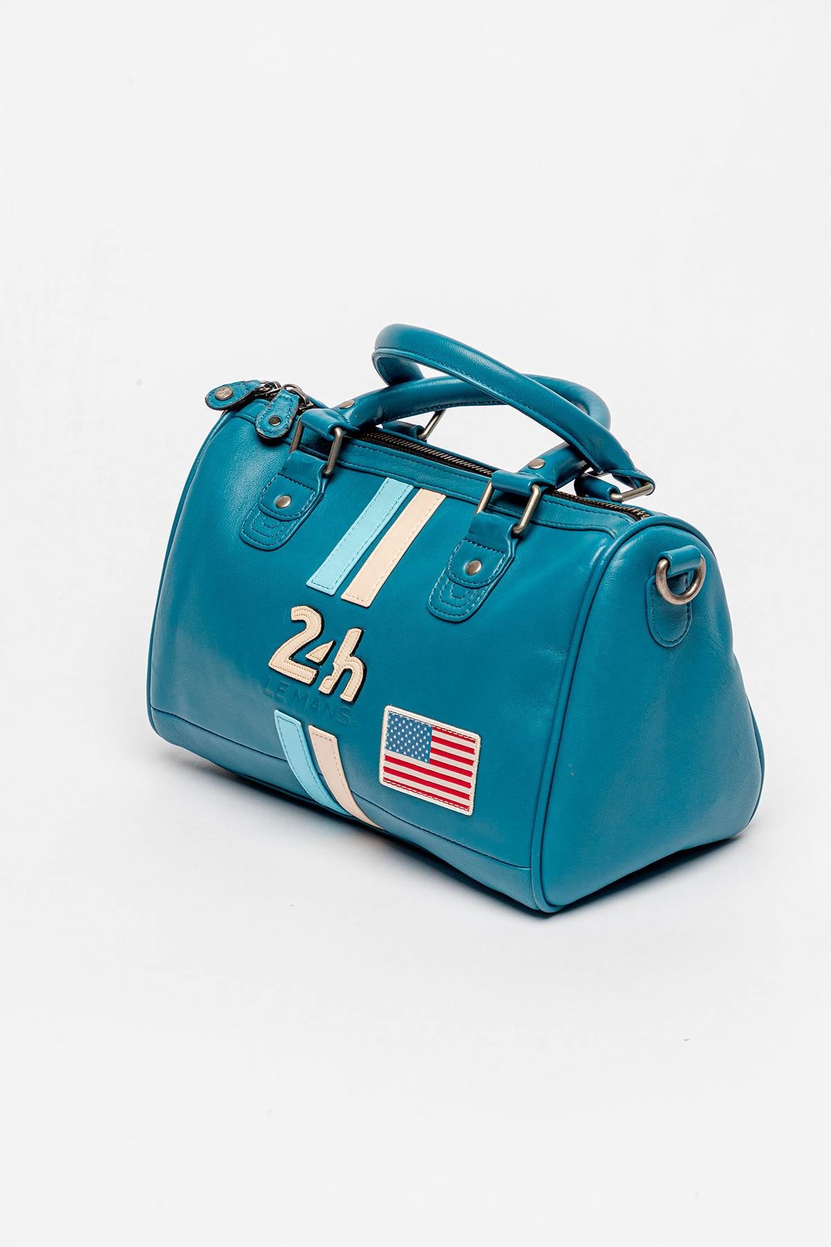 12-hour blue mallard leather handbag, 24h Le Mans edition - Image n°3