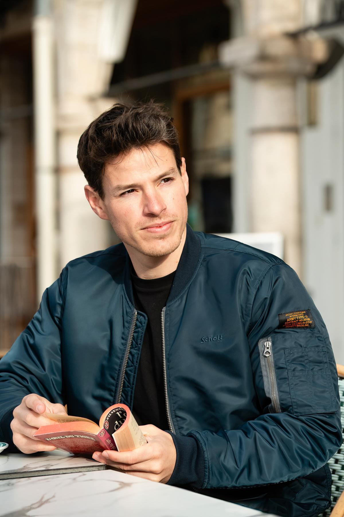 Navy blue MA-1 bomber jacket - Image n°4