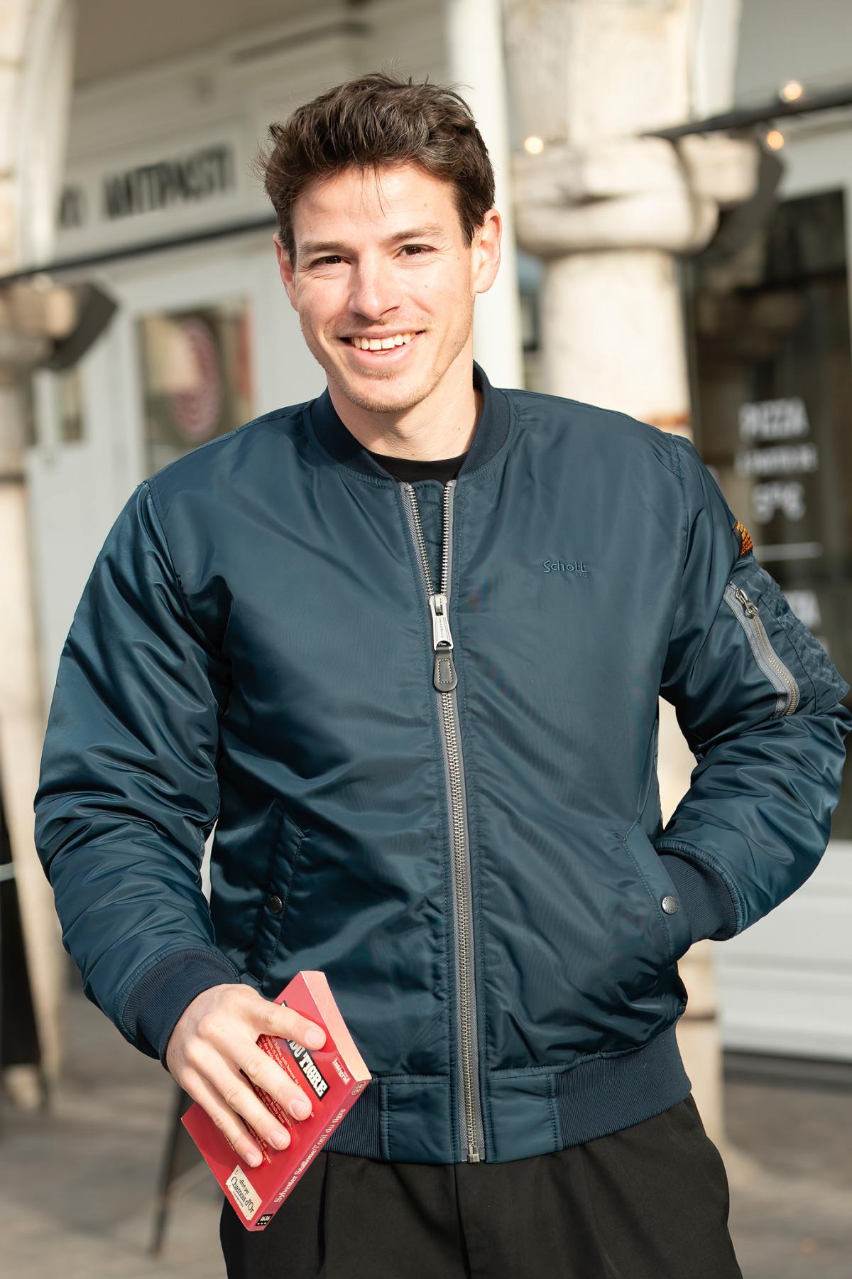 Navy blue MA-1 bomber jacket - Image n°6