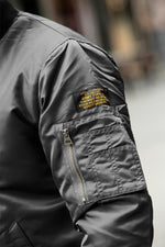 Black nylon bomber jacket - Image n°3