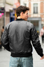 Black nylon bomber jacket - Image n°4