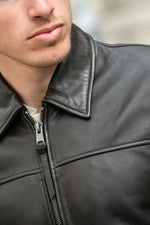 Brown lambskin jacket by Serge Pariente. Slim, soft, and versatile. - Image n°4