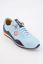 Low-top sneakers in light blue Gulf leather - Image n°2